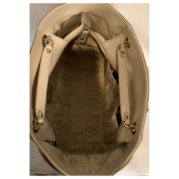 FURLA Julia Cream Beige Leather Tote Shoulder Bag - Picture 4 of 7